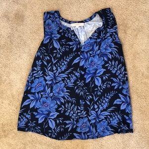 Blue floral tank